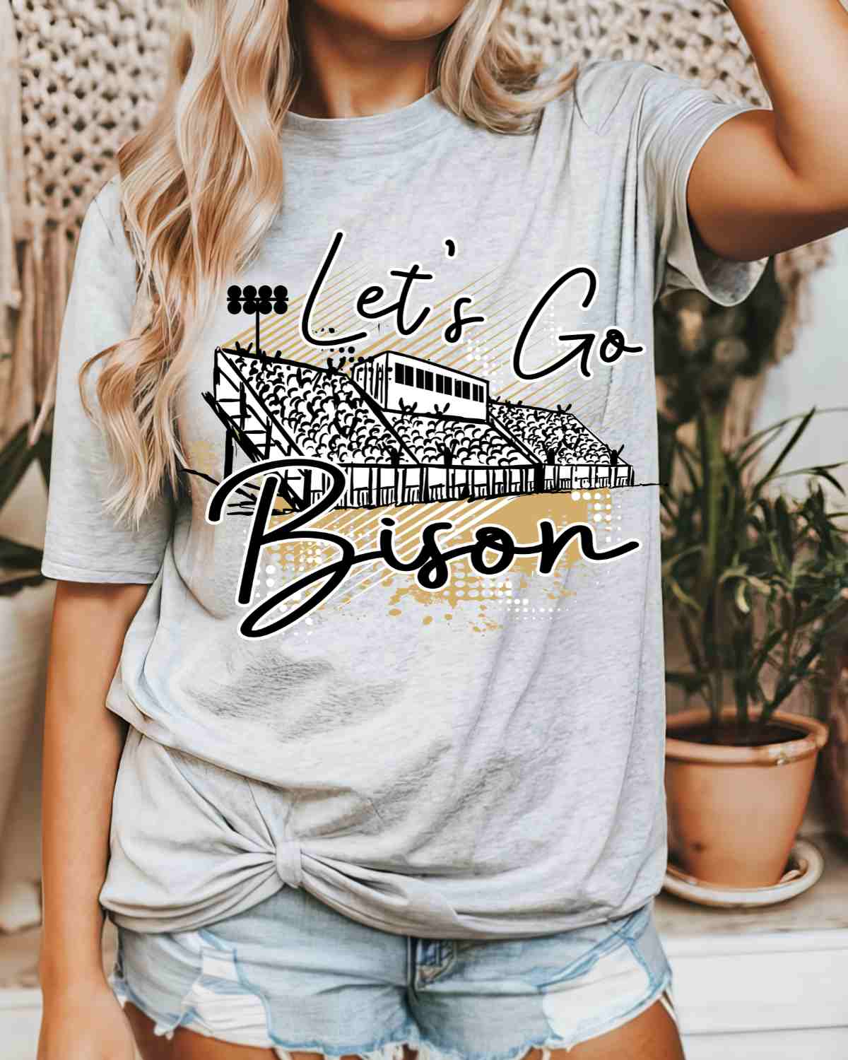 Let's Go Bison Stadium DTF Transfer