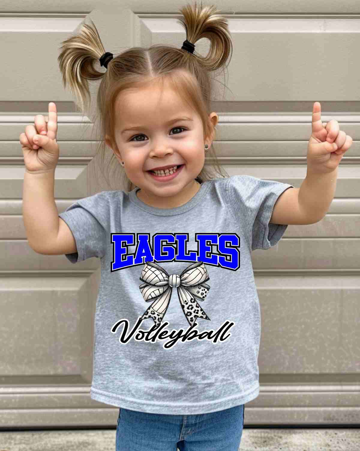 Eagles Volleyball Bow Middle DTF Transfer