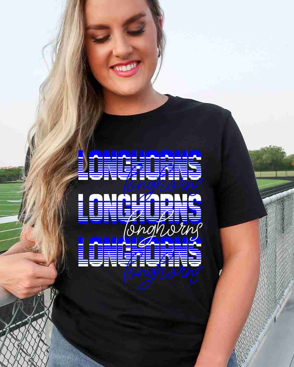 Longhorns Sliced Lettering DTF Transfer