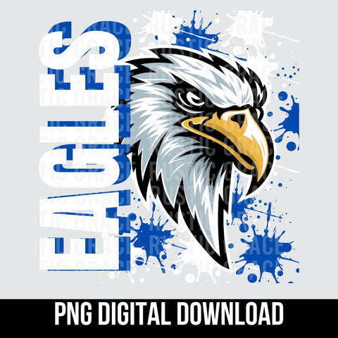 Eagles Split Mascot Splatter Digital Download