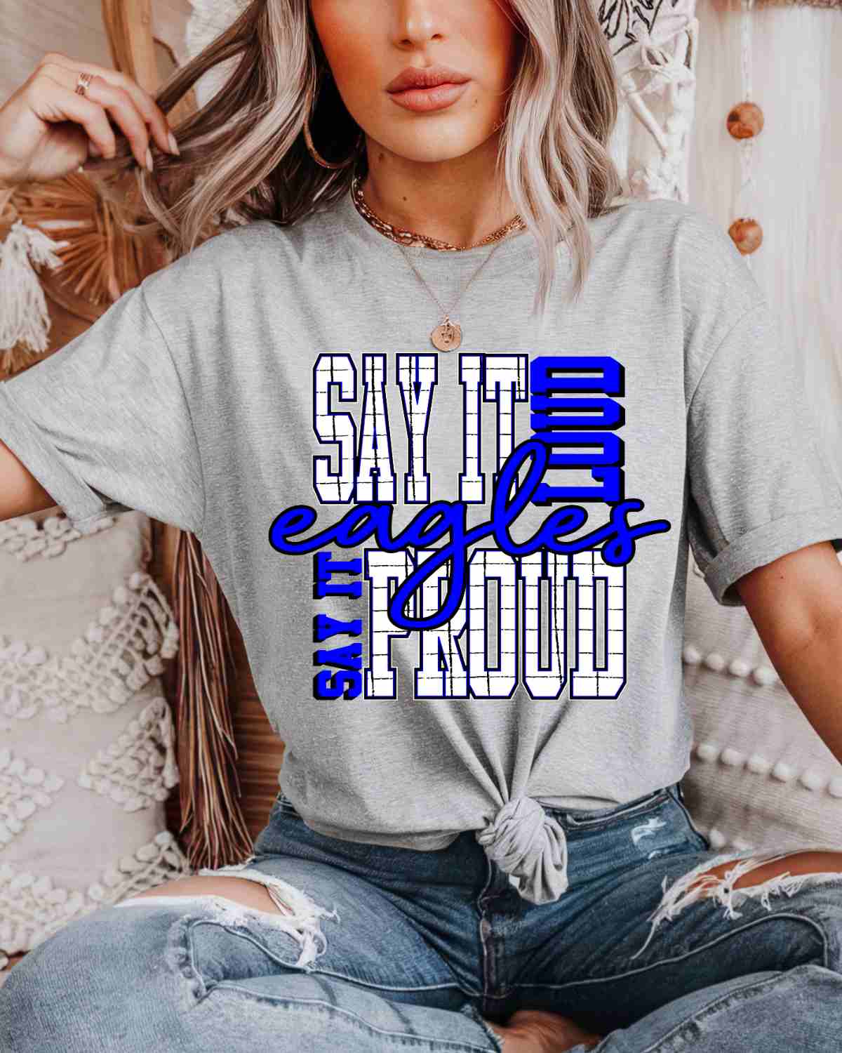 Say It Loud and Proud Eagles DTF Transfer