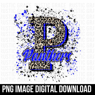 Panthers Letter Splatter Digital Download