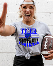 Tigers Football Helmet in Middle DTF Transfer