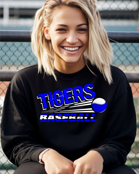 Tigers Baseball Angled DTF Transfer