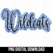 Wildcats Faux Sequin Word Digital Download