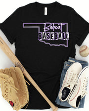 Oklahoma Bobcat Baseball Grunge Lettering DTF Transfer