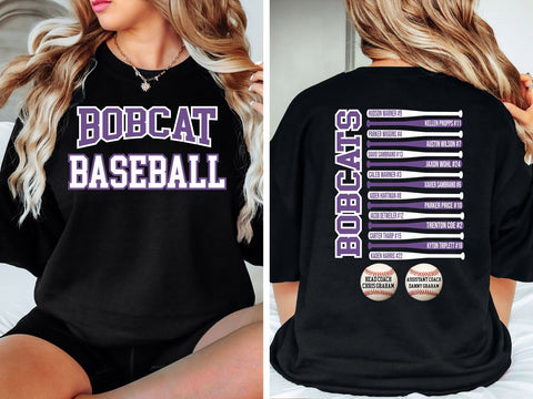 Bobcat Baseball Custom Bats DTF Transfer