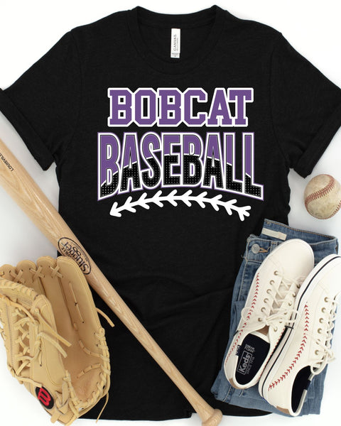 Bobcat Baseball with Laces DTF Transfer