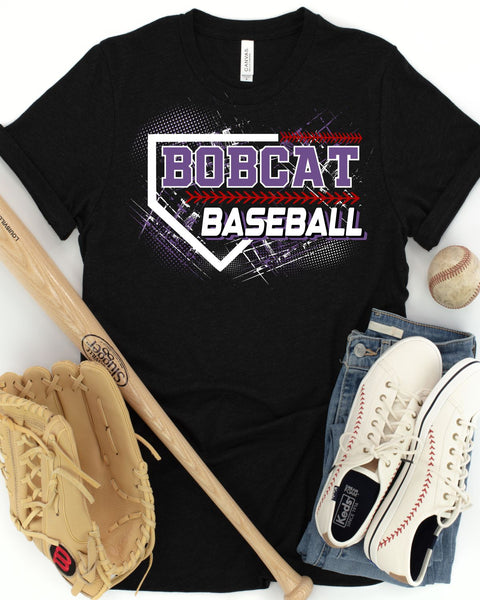 Bobcat Baseball Home Plate Splatter DTF Transfer
