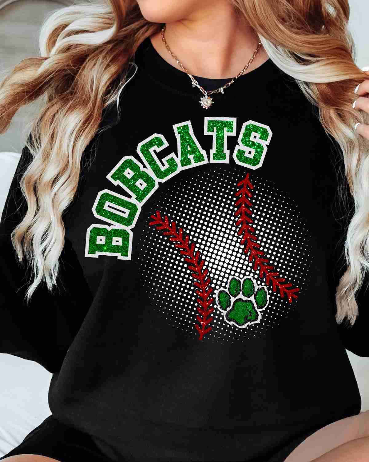 Bobcats Baseball Halftone DTF Transfer