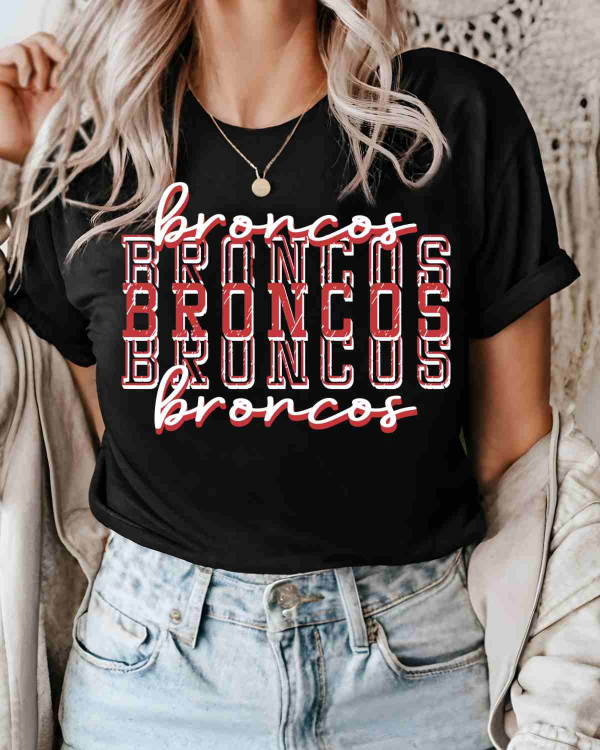 Broncos Repeating DTF Transfer