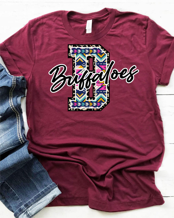 Buffaloes Aztec Letter DTF Transfer