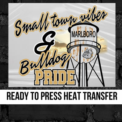 Small Town Vibes & Marlboro Bulldog Pride DTF Transfer