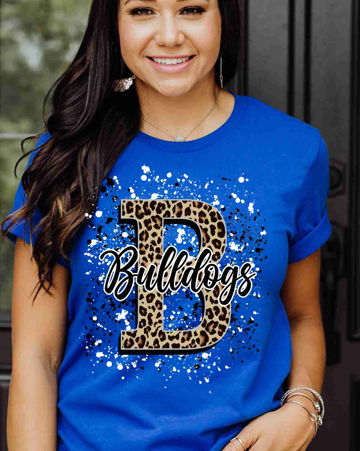 Bulldogs Letter Splatter DTF Transfer