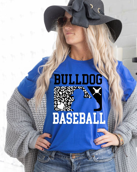 Bulldogs Baseball Leopard Man DTF Transfer