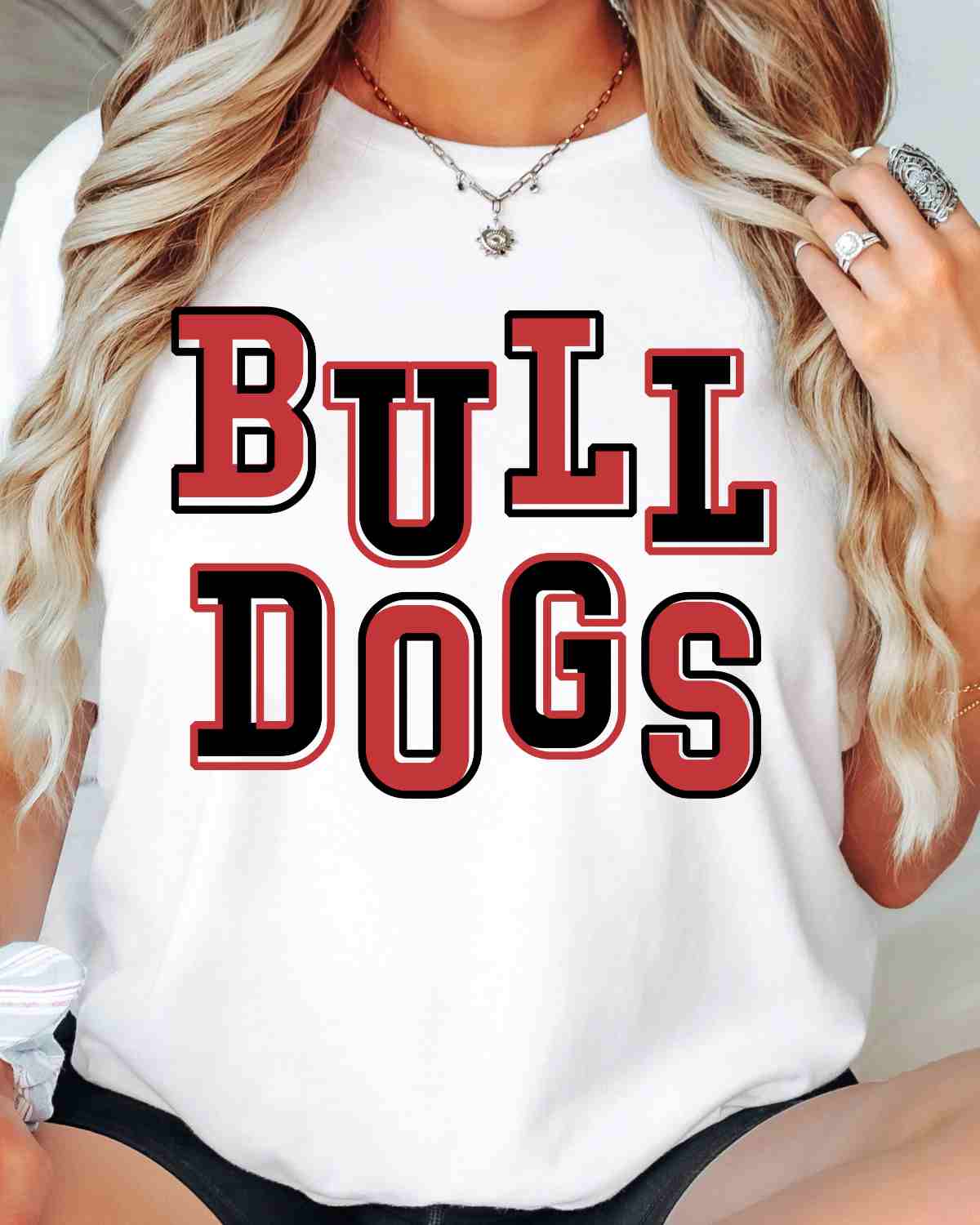 Bulldogs Offset Letters DTF Transfer