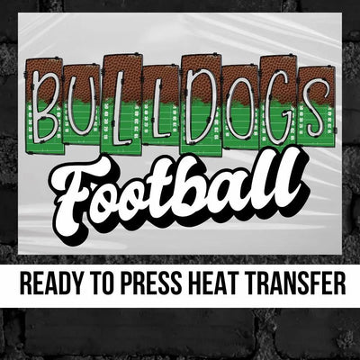Bulldogs Football Box Letters DTF Transfer
