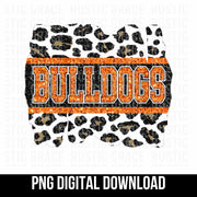 Bulldogs Leopard Glitter Swash Digital Download