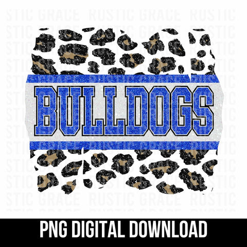 Bulldogs Leopard Glitter Swash Digital Download