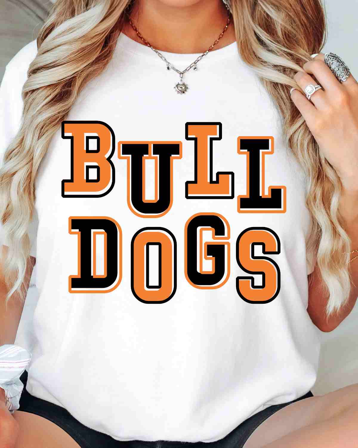Bulldogs Offset Letters DTF Transfer