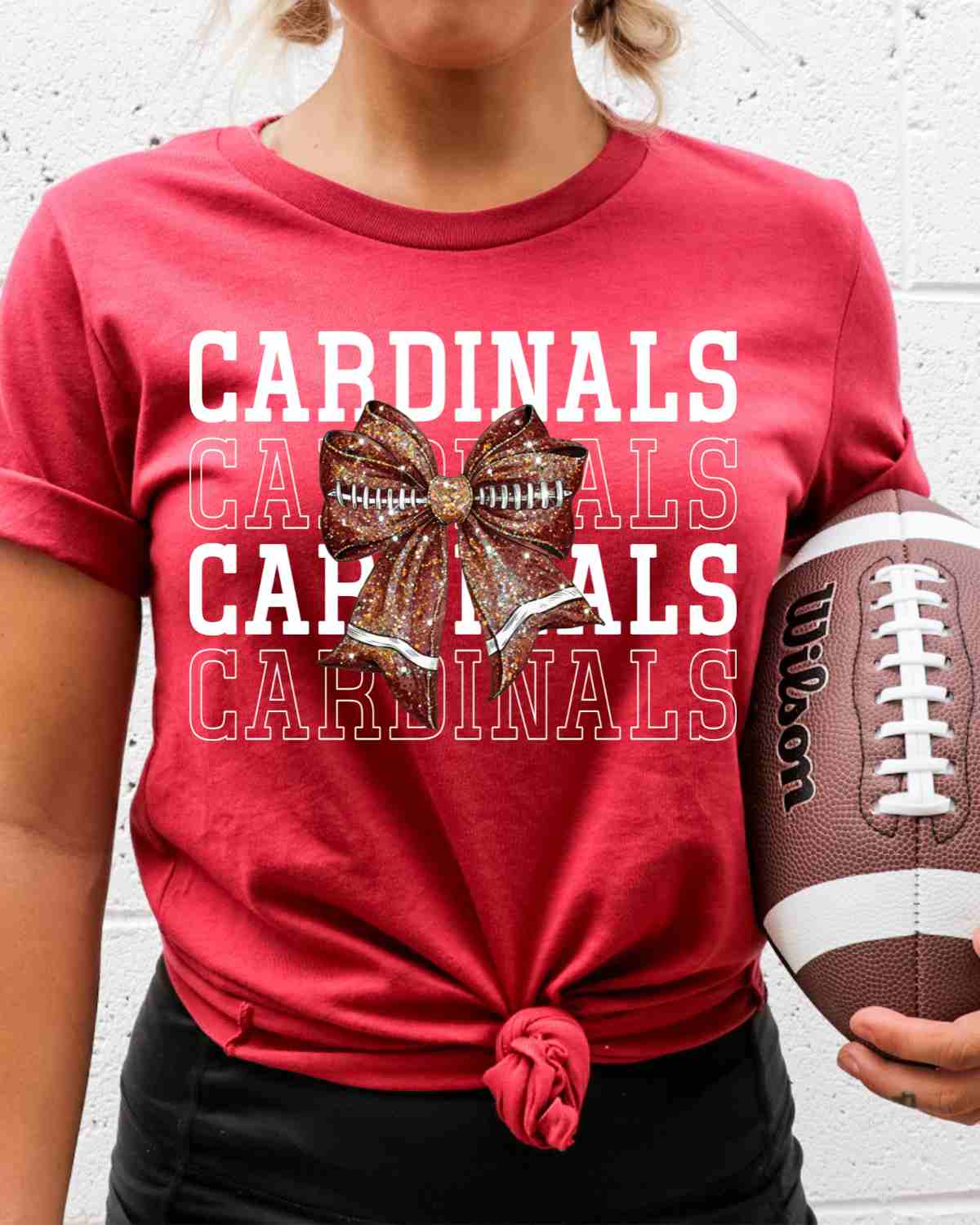 Custom Mascot Football Bow DTF Transfer