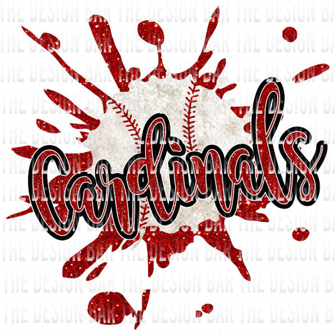 Cardinals Baseball Splatter Digital Download