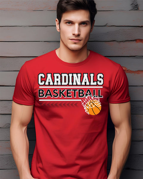 Cardinals Basketball Arrows & Hoop DTF Transfer