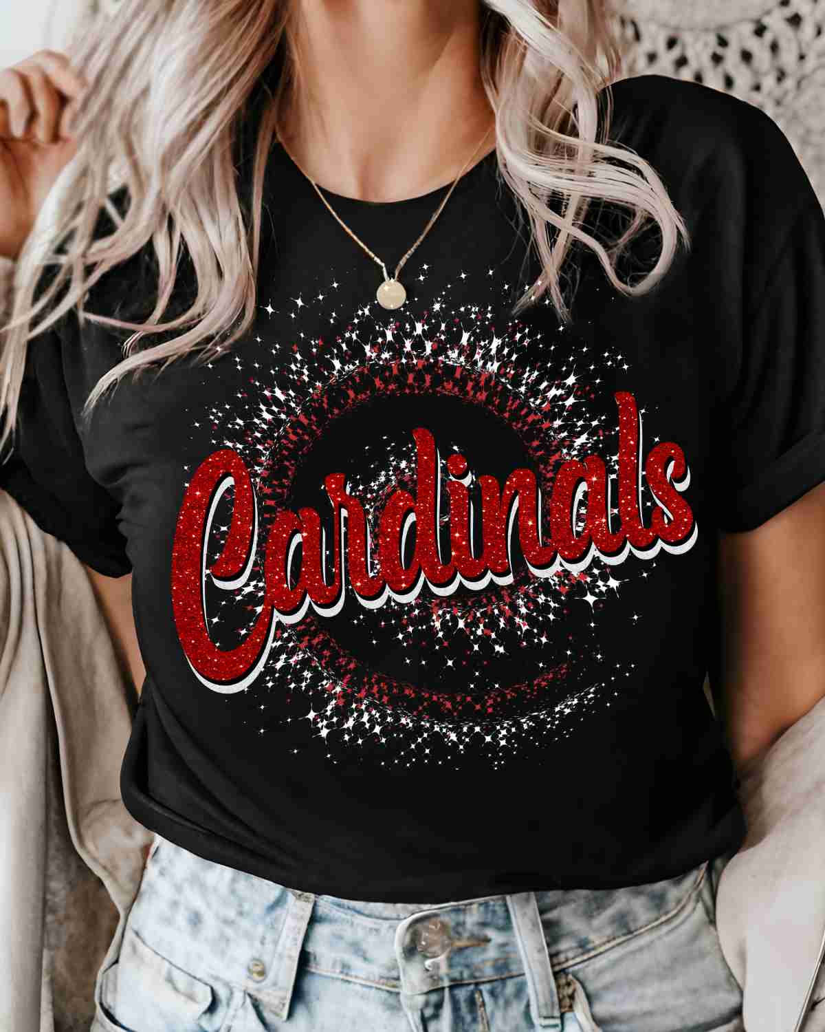 Cardinals Swirl DTF Transfer