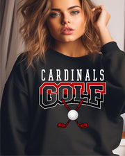 Cardinals Golf Crossed Clubs DTF Transfer