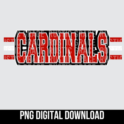 Cardinals Word Stripes Digital Download