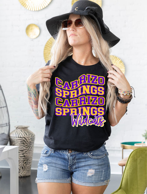 Carrizo Springs Wildcats Swerve Word DTF Transfer