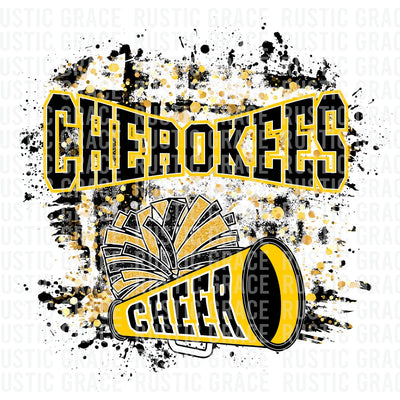 Cherokees Cheer Splatter Digital Download