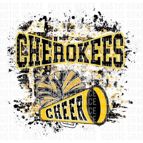 Cherokees Cheer Splatter Digital Download
