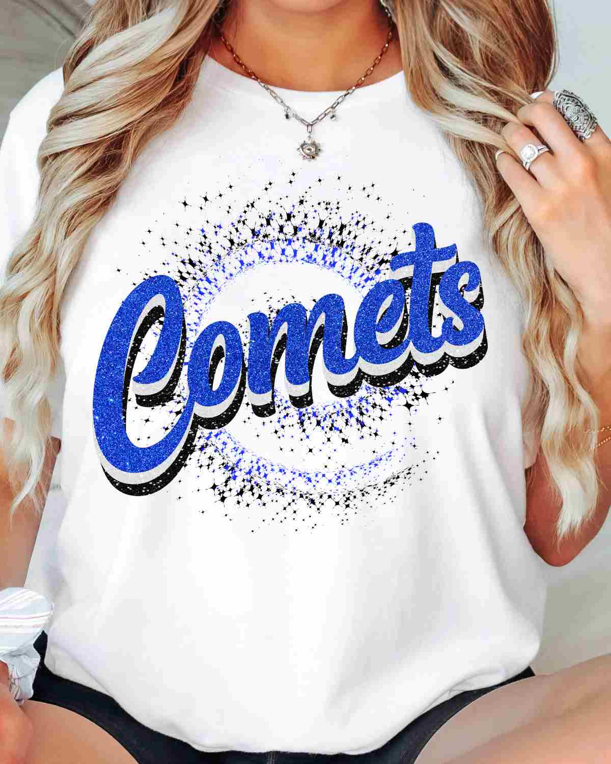 Comets Swirl DTF Transfer