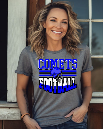 Comets Football Helmet in the Middle DTF Transfer