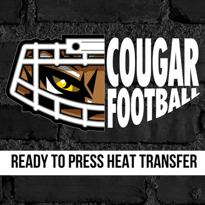 Cougar Football Eye Mask DTF Transfer