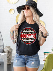 Cougars Leopard Circle DTF Transfer