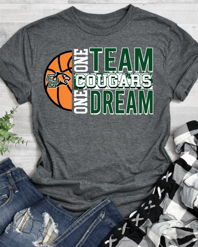 One Team One Dream CR Cougars DTF Transfer