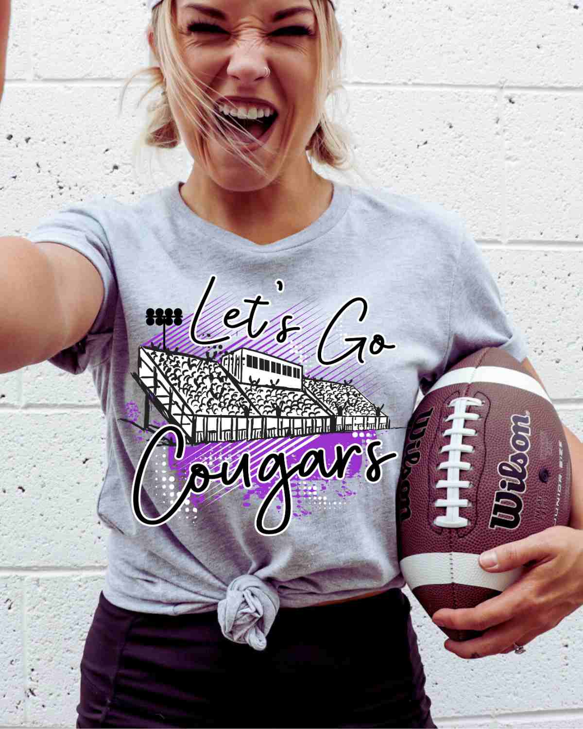 Let's Go Cougars Stadium DTF Transfer