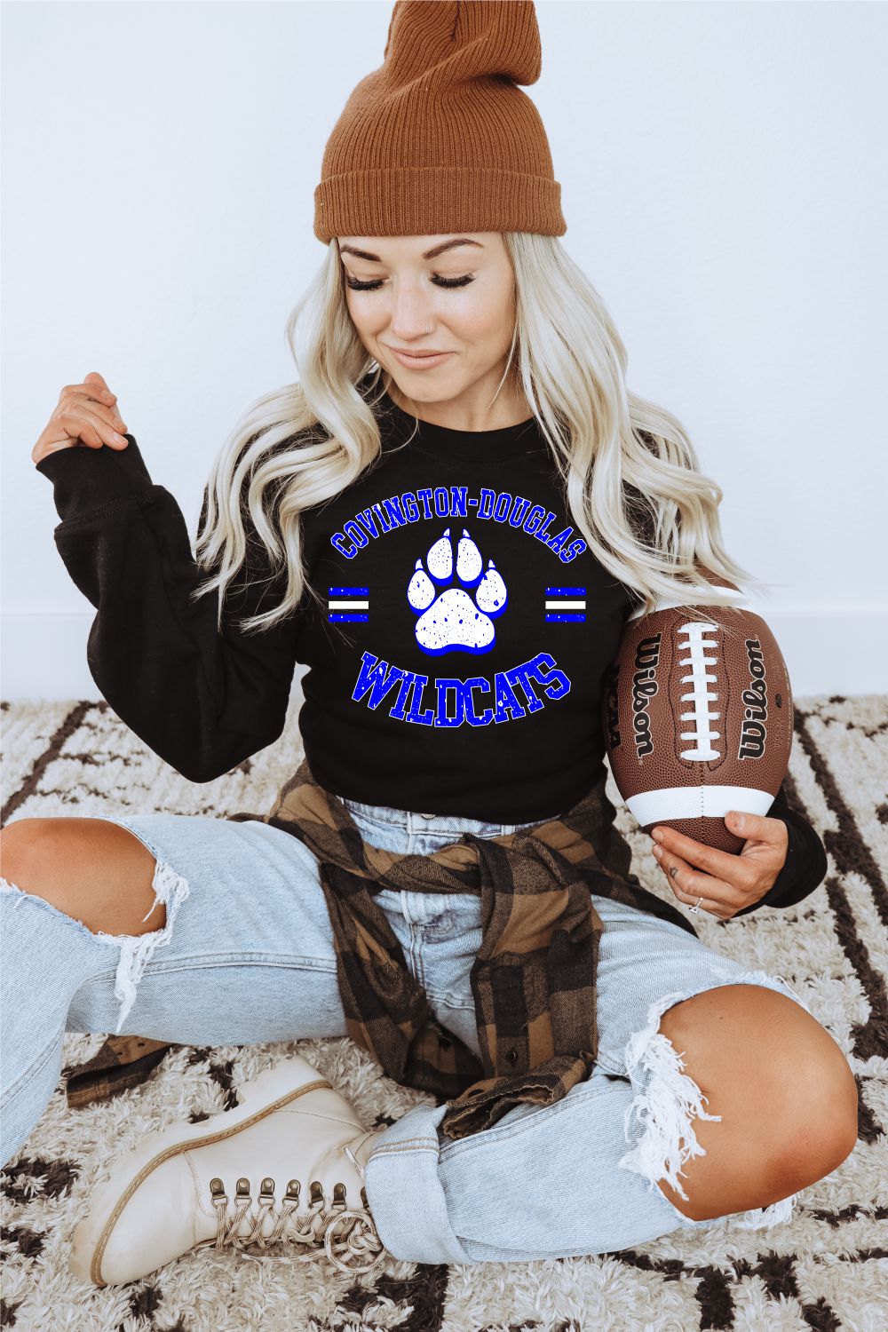 CovingtonDouglas Wildcats Circle Paw DTF Transfer Rustic Grace Heat