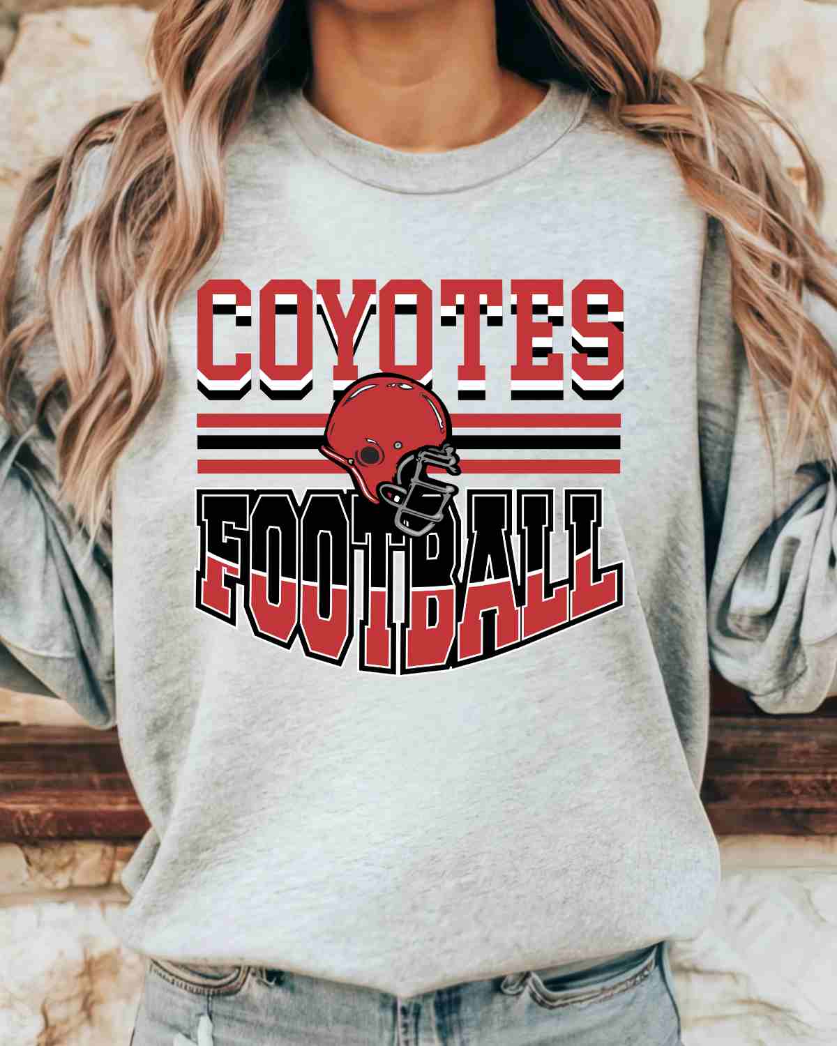 Coyotes Football Helmet Middle DTF Transfer