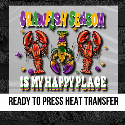dtf transfer ready to press_tshirt transfer_heat press transfer_direct to film transfer_crawfish transfer_mardi gras heat transfer for tshirts_rustic grace