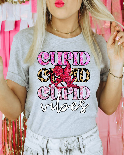 Cupid Vibes Faux Sequin DTF Transfer