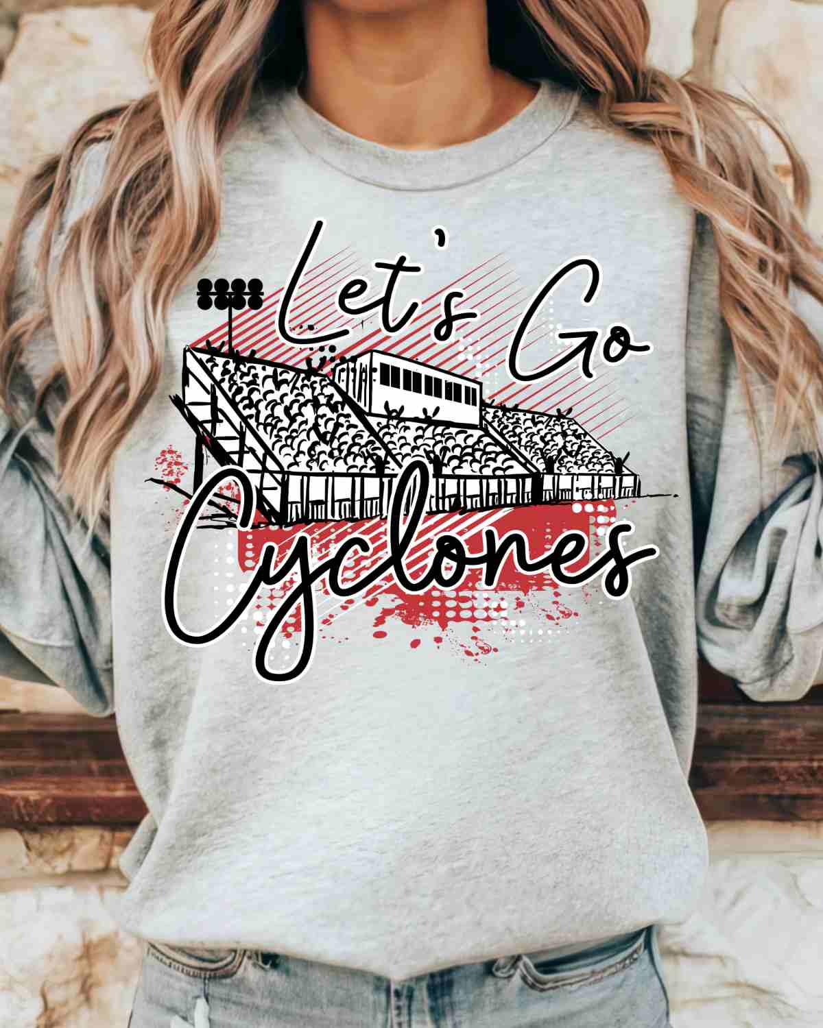 Let's Go Cyclones Stadium DTF Transfer