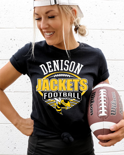 Denison Jackets Football with Lines DTF Transfer
