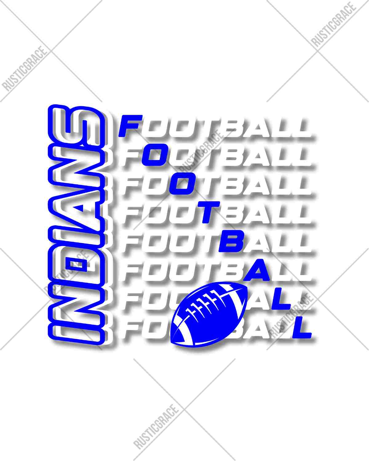 Indians Football Repeating DTF Transfer