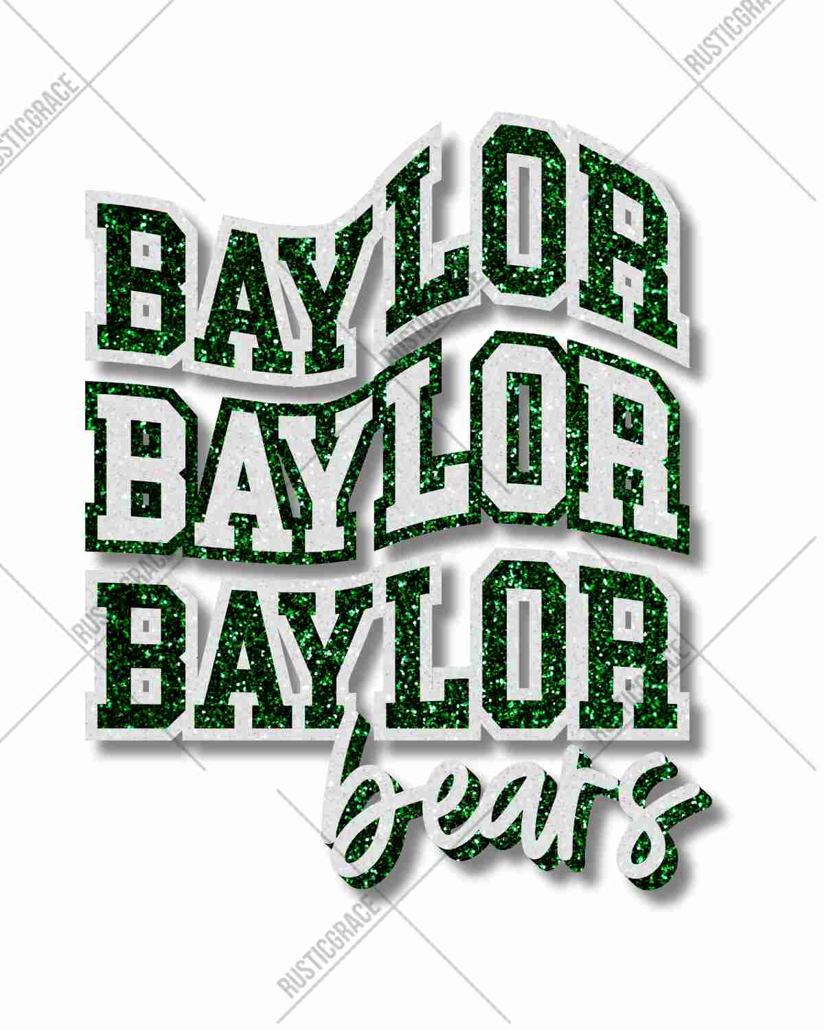 Baylor Bears Swerve Words DTF Transfer