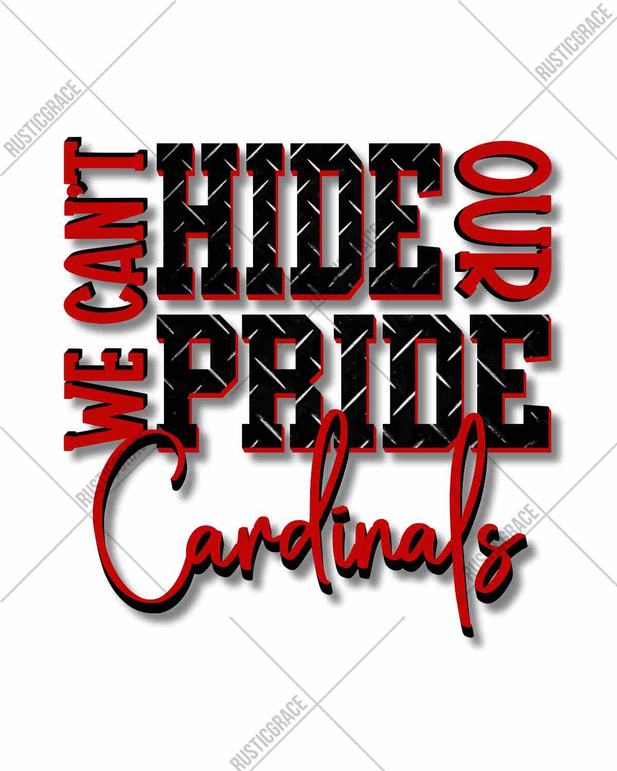 We Can't Hide Our Pride Cardinals DTF Transfer