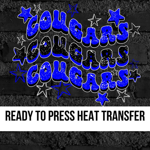 Cougars Swerve Retro Stars DTF Transfer