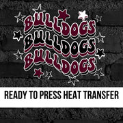 Bulldogs Swerve Retro Stars DTF Transfer